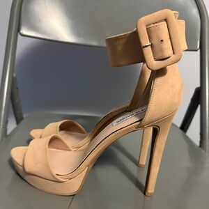 Steve Madden suede Nude Ankle Strap Heels